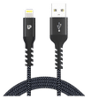 UltraProlink NyloKev+ Type A to Lightning 6.6 Feet (2M) Cable (Tangle Free Design, Grey)_1