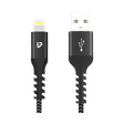 UltraProlink NyloKev+ Type A to Lightning 6.6 Feet (2M) Cable (Tangle Free Design, Grey)_3