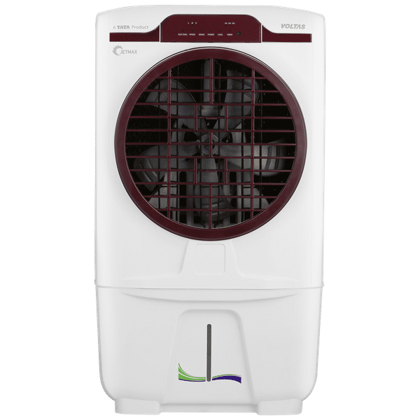 VOLTAS JetMax T 70 Litres Desert Air Cooler (Water Level Indicator, White and Burgundy)_1