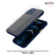 Arrow Duplex Screen Protector & Polycarbonate Back Cover Combo for Apple iPhone 13 (Anti Scratch Design, Blue)_2