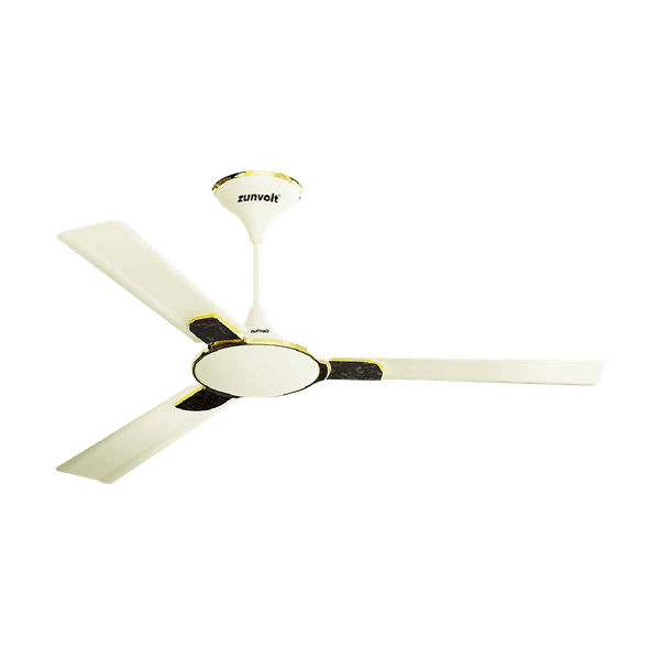 zunvolt Shimmer 120cm 3 Blade Ceiling Fan (Copper Motor, Ivory)_1