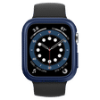 Spigen Thin Fit Polycarbonate Case for Apple Watch Series SE 2, SE, 6, 5 & 4 (44mm) (Razor-Thin Frame, Metallic Blue)_3