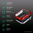 Spigen Thin Fit Polycarbonate Case for Apple Watch Series SE 2, SE, 6, 5 & 4 (44mm) (Razor-Thin Frame, Metallic Red)_2