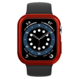 Spigen Thin Fit Polycarbonate Case for Apple Watch Series SE 2, SE, 6, 5 & 4 (44mm) (Razor-Thin Frame, Metallic Red)_3