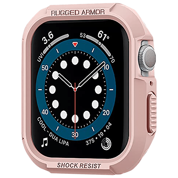 Spigen Rugged Armor TPU Case for Apple Watch Series SE 2, SE, 8, 7, 6, 5 & 4 (41mm / 40mm) (Shock-Absorbent Layer, Rose Gold)_1
