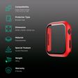 Gripp Defence Polycarbonate Bumper Case for Apple Watch Series 7, 6, 5, 4, 3, 2, 1 & SE (41mm) (Built-in Tempered Glass, Red)_2