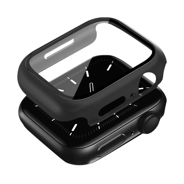 Gripp Defence Polycarbonate Bumper Case for Apple Watch Series 7, 6, 5, 4, 3, 2, 1 & SE (41mm) (Built-in Tempered Glass, Black)_1