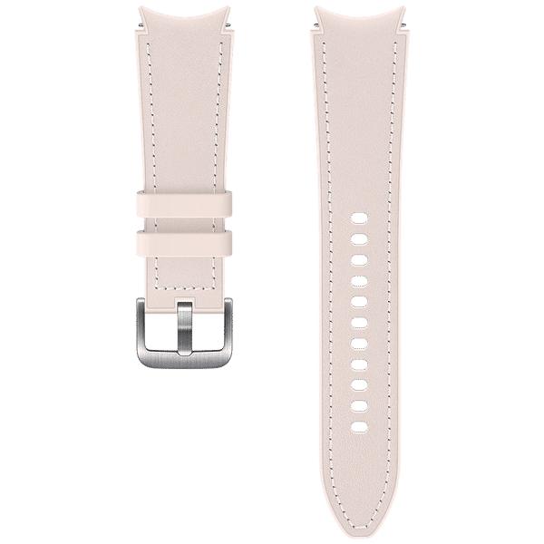 SAMSUNG Hybrid Fluoroelastomer & Leather Band for SAMSUNG Galaxy Watch4, Watch4 Classic, Watch5 & Watch5 Pro (20mm, M / L) (Sweat Resistant, Pink)_1