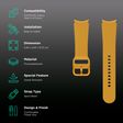 SAMSUNG Fluoroelastomer Sport Band for SAMSUNG Galaxy Watch4 & Watch4 Classic (20mm, M / L) (Durable & Sweat Resistance, Mustard)_2