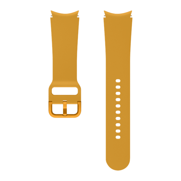 SAMSUNG Fluoroelastomer Sport Band for SAMSUNG Galaxy Watch4 & Watch4 Classic (20mm, M / L) (Durable & Sweat Resistance, Mustard)_1