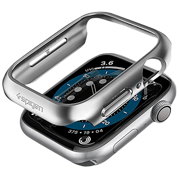 Spigen Thin Fit Polycarbonate Case for Apple Watch Series SE 2, SE, 6, 5 & 4 (40mm) (Razor-Thin Frame, Graphite)_1