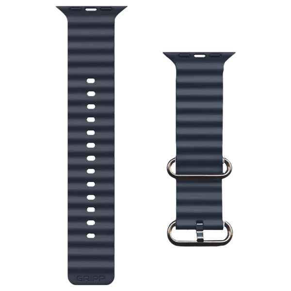 Gripp Solo Silicon & Elastomer Strap for Apple Watch Series 8, 7, 6, 5, 4, 3, 2, 1 & SE (45mm / 49mm) (Lightweight & Durable, Grey)_1