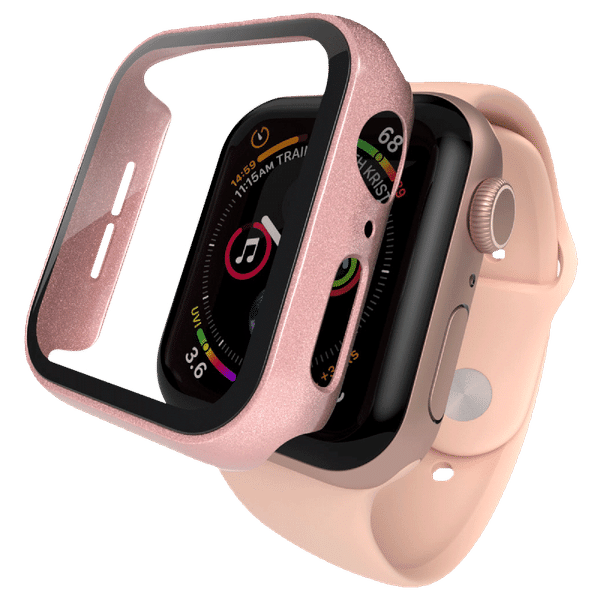 Hyphen DEFENDR TPU Bumper Case for Apple Watch Series SE, 4, 5 & 6 (40mm) (Touch Sensitive Tempered Glass, Rose Gold)_1