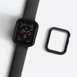 Hyphen DEFENDR TPU Bumper Case for Apple Watch Series SE, 4, 5 & 6 (40mm) (Touch Sensitive Tempered Glass, Black)_4