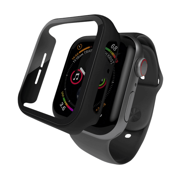 Hyphen DEFENDR TPU Bumper Case for Apple Watch Series SE, 4, 5 & 6 (40mm) (Touch Sensitive Tempered Glass, Black)_1
