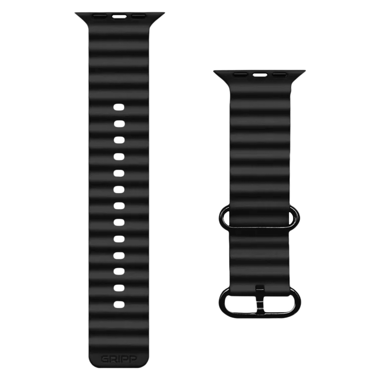 Buy Gripp Solo Silicon & Elastomer Strap for Apple Watch Series 8, 7, 6, 5,  4, 3, 2, 1 & SE (45mm / 49mm) (Lightweight & Durable, Black) Online – Croma