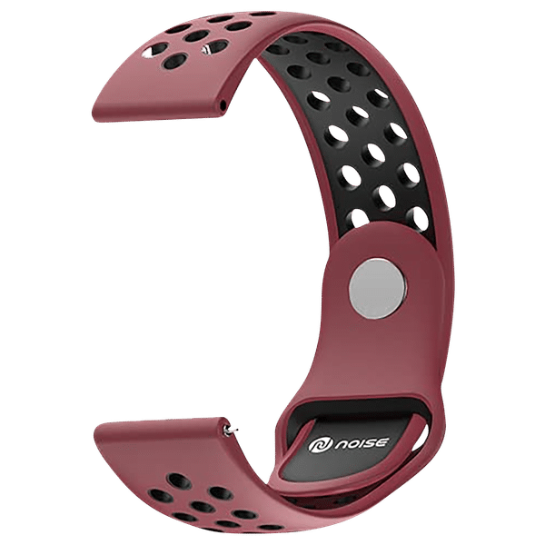 Noise Sports Edition Silicone Sport Strap for Noise ColorFit & NoiseFit (22mm) (Lightweight & Rugged, Wine Black)_1