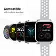 Noise Sports Edition Silicone Sport Strap for Noise ColorFit & NoiseFit (22mm) (Lightweight & Rugged, Silver/White)_4