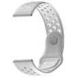 Noise Sports Edition Silicone Sport Strap for Noise ColorFit & NoiseFit (22mm) (Lightweight & Rugged, Silver/White)_1
