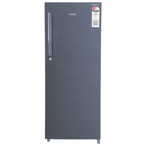 Croma 215 Litres 3 Star Direct Cool Single Door Refrigerator with Anti Fungal Gasket (CRLR215DCD008903, Criss Cross Metallic Grey)_1