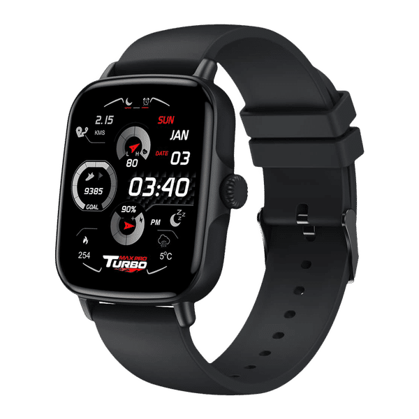 maxima Max Pro Turbo Smartwatch with Bluetooth Calling (42.9mm IPS HD Display, IP67 Water Resistant, Midnight Black Strap)_1