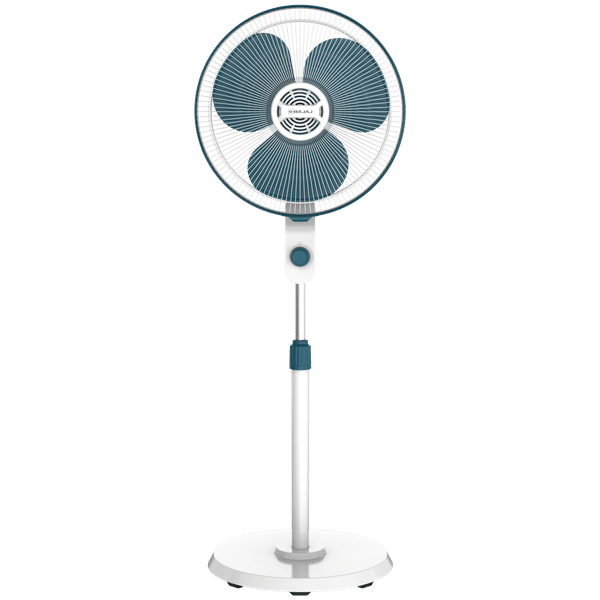 BAJAJ Veloce 40cm Sweep 3 Blade Pedestal Fan (With Copper Motor, 251341, White and Ocean Blue)_1