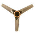 USHA Upsilon Plus 120cm 3 Blade Ceiling Fan (With Copper Motor, 11UPPSBEG5AGRB1DAX, Beige)_1
