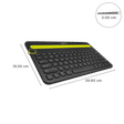 logitech K480 Bluetooth Wireless Keyboard with Multi Device Connectivity (5 Million Keystrokes, Black)_3