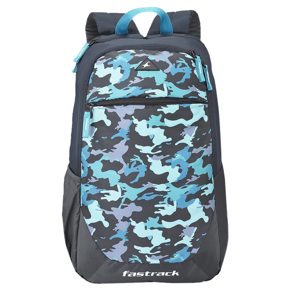 fastrack Freerail Ergolight Polyester Laptop Backpack for 16 Inch Laptop (30 L, Lightweight, Blue Camo)_1