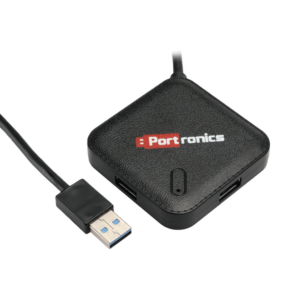 PORTRONICS Mport 34 USB 3.0 Type A to USB 3.0 Type A USB Hub (Up to 5 Gbps Data Transfer, Black)_1