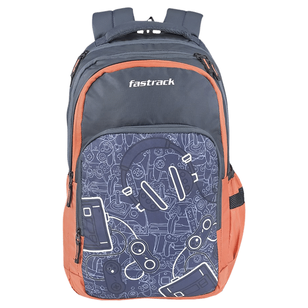 fastrack Alpha Ergolight Polyester Laptop Backpack for 16 Inch Laptop (35 L, Lightweight, Dark Blue)_1