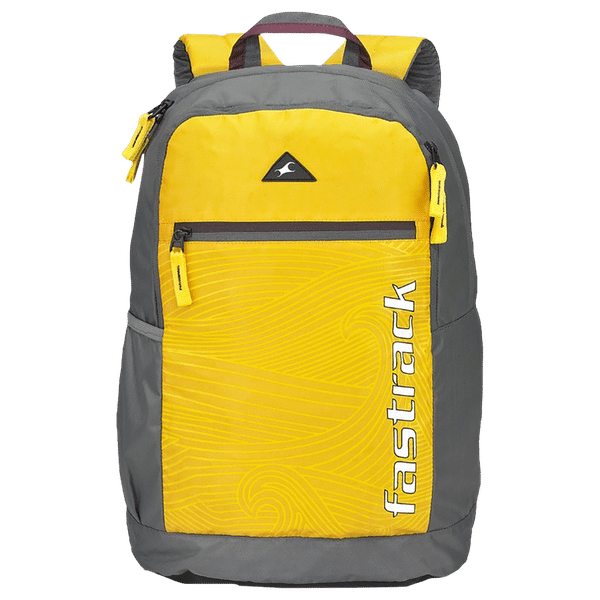 fastrack Scamper Ergolight Polyester Laptop Backpack for 16 Inch Laptop (25 L, Lightweight, Mustard)_1
