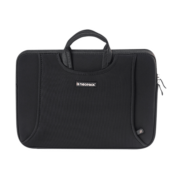 neopack Lycra Fabric, Neoprene Laptop Sleeve for 13.3 & 14.2 Inch Laptop (Water Resistant, Black)_1