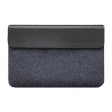 Lenovo Yoga Leather, Wool Felt Laptop Sleeve for 14 Inch Laptop (Dual Magnet Buckles, Black)_1