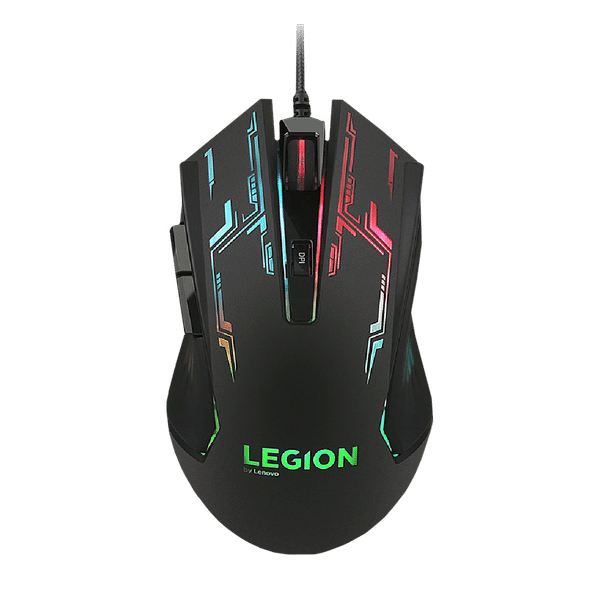 Lenovo Legion M200 Wired Optical Gaming Mouse (2400 DPI (Adjustable), Ambidextrous Design, Black)_1