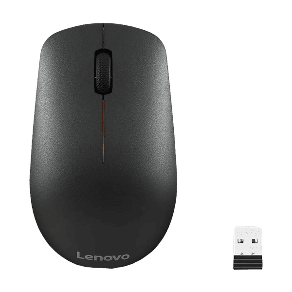 Lenovo 400 Wireless Optical Mouse (1200 DPI, Ergonomic Design, Black)_1