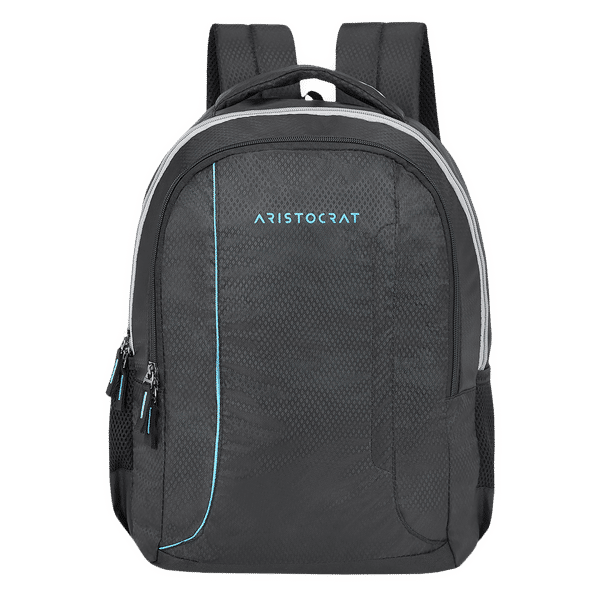 ARISTOCRAT AMP Polyester Laptop Backpack for 17 Inch Laptop (26 L, Foam Padded Grab Handle, Black)_1