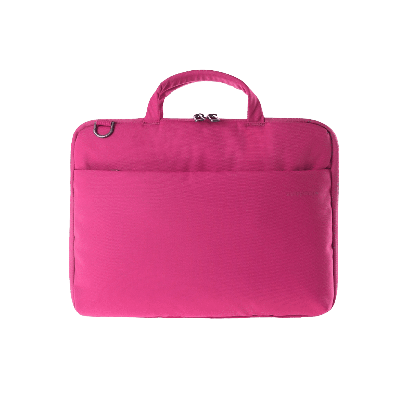 Women Solid Pink PU Detachable Sling Strap Regular Laptop Bag - Berrylush