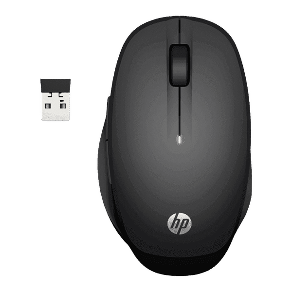 HP 6CR71AA Wireless Optical Mouse with Customizable Buttons (3600 DPI, Dual Connectivity, Black)_1