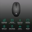 HP 6CR71AA Wireless Optical Mouse with Customizable Buttons (3600 DPI, Dual Connectivity, Black)_2