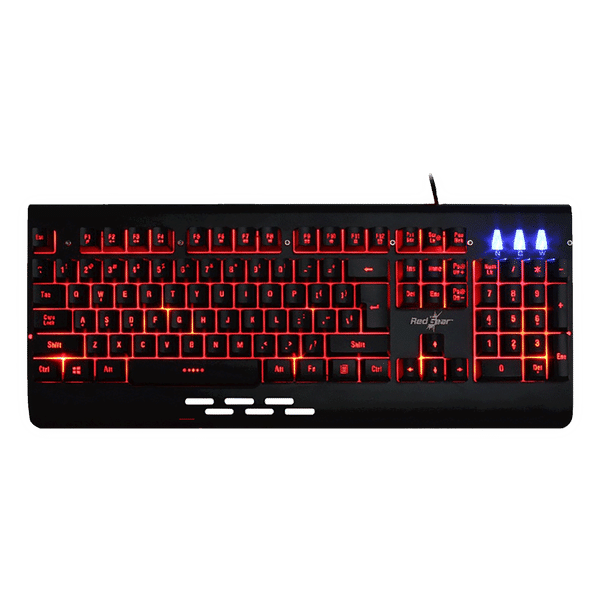 Red Gear Blaze Wired Gaming Keyboard with Backlit Keys (19 Anti Ghosting Keys, Black)_1
