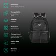 KOOLTOPP Altis Polyester Laptop Backpack for 15.6 Inch Laptop (22 L, Water Resistant, Black)_2