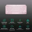 logitech MX Keys Mini Rechargeable Bluetooth Wireless Keyboard with Multi Device Connectivity (Ambient Light Sensors, Rose)_2