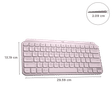 logitech MX Keys Mini Rechargeable Bluetooth Wireless Keyboard with Multi Device Connectivity (Ambient Light Sensors, Rose)_3