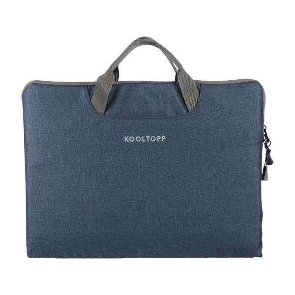 KOOLTOPP Classy Polyester Laptop Sleeve for 13 & 14 Inch Laptop (3 L, Water Resistant, Blue)_1
