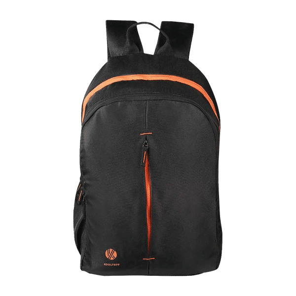 KOOLTOPP Odyssey Polyester Laptop Backpack for 15.6 Inch Laptop (31 L, Water Resistant, Black/Orange)_1