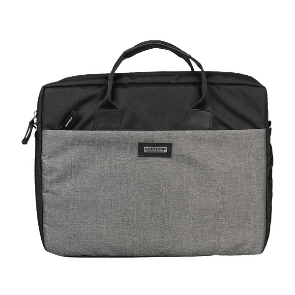 KOOLTOPP Classy Messenger Polyester Laptop Sleeve for 15.6 Inch Laptop (7 L, Water Resistant, Grey)_1