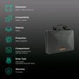 Carbonado Nova Pro Fabric Laptop Sling Bag for 14 Inch Laptop (Water Repellent, Black)_3