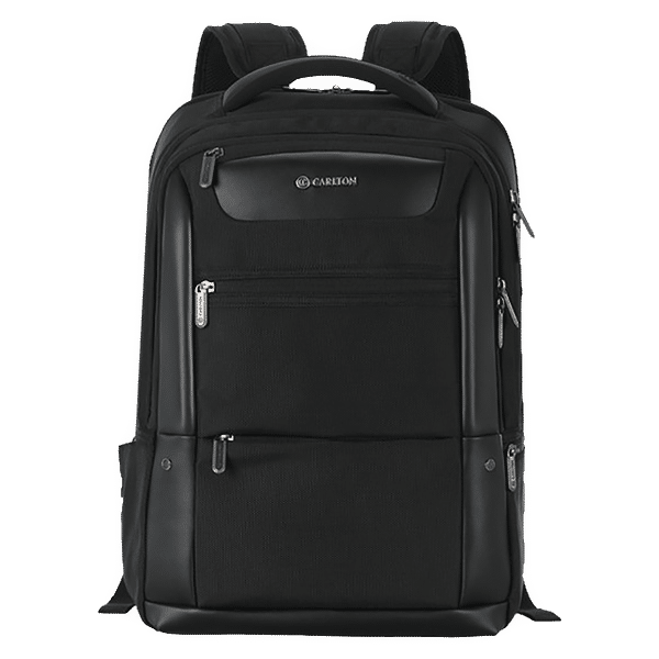 Carlton Hampshire 01 Nylon Laptop Backpack for 16 Inch Laptop (26 L, Ergo Foam Back, Ferrous Black)_1