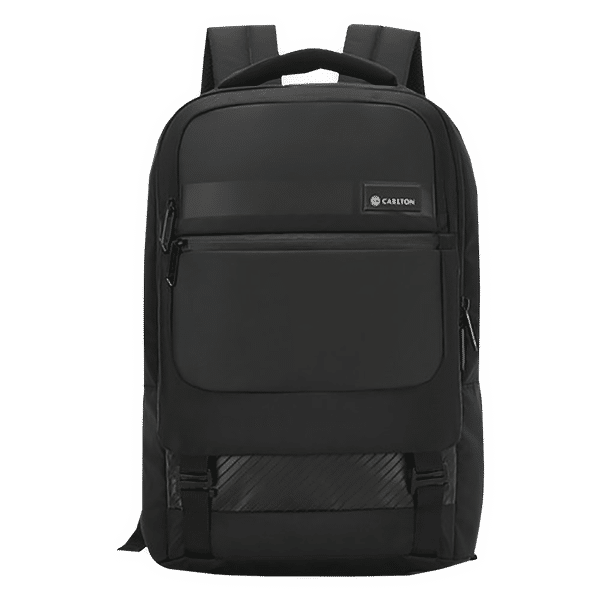 Carlton Dorset 03 Nylon Laptop Backpack for 17 Inch Laptop (27 L, With Rain Cover, Midnight Black)_1